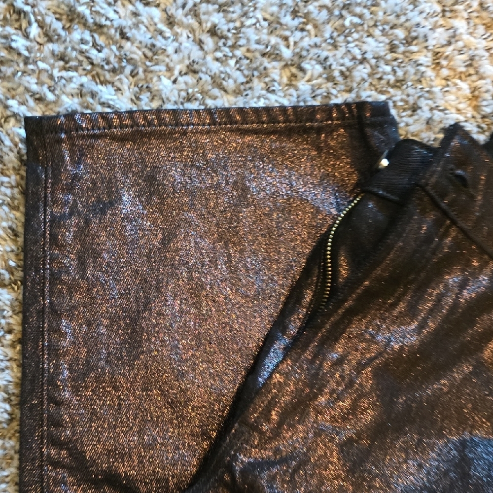 Old Navy Shimmering Black Straight Leg Pants - Picture 4 of 4